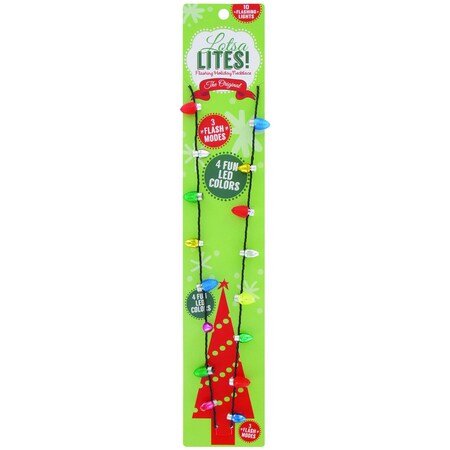 Dm Merchandising Lotsa Lites Christmas Flashing Holiday Bulb Necklace X-FLHB